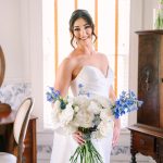 Katie and Ryan's Elegant Blue and White Spring Wedding at The Highland Manor