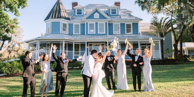 Katie and Ryan's Elegant Blue and White Spring Wedding at The Highland Manor