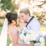Katie and Ryan's Elegant Blue and White Spring Wedding at The Highland Manor