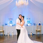 Katie and Ryan's Elegant Blue and White Spring Wedding at The Highland Manor