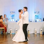 Katie and Ryan's Elegant Blue and White Spring Wedding at The Highland Manor