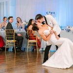 Katie and Ryan's Elegant Blue and White Spring Wedding at The Highland Manor