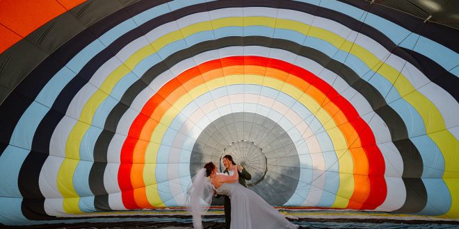Abby and Trinity's Sunrise Hot Air Balloon Elopement in Colorado